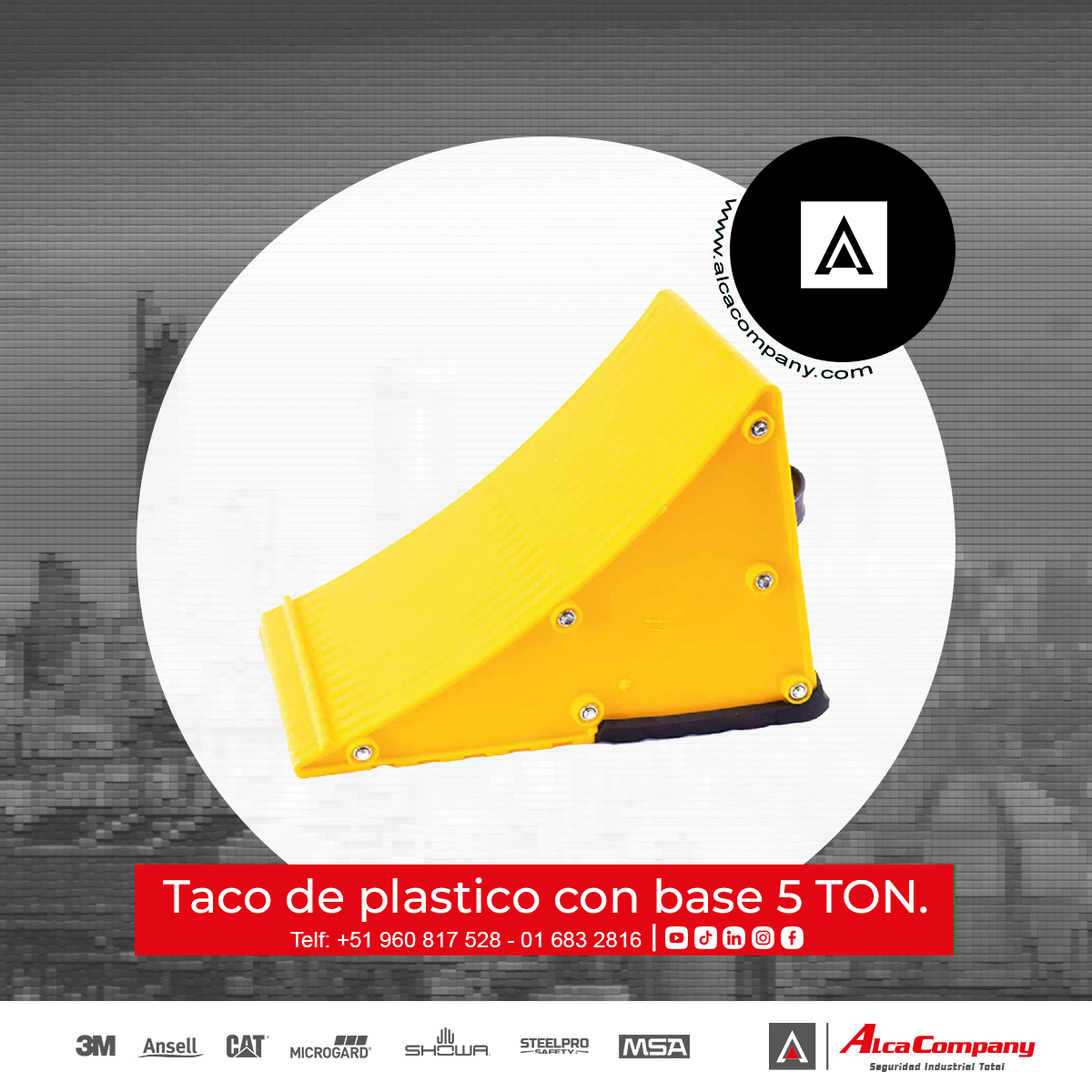 Taco de plastico con base 5 TON 1 Taco de plastico con base 5 TON