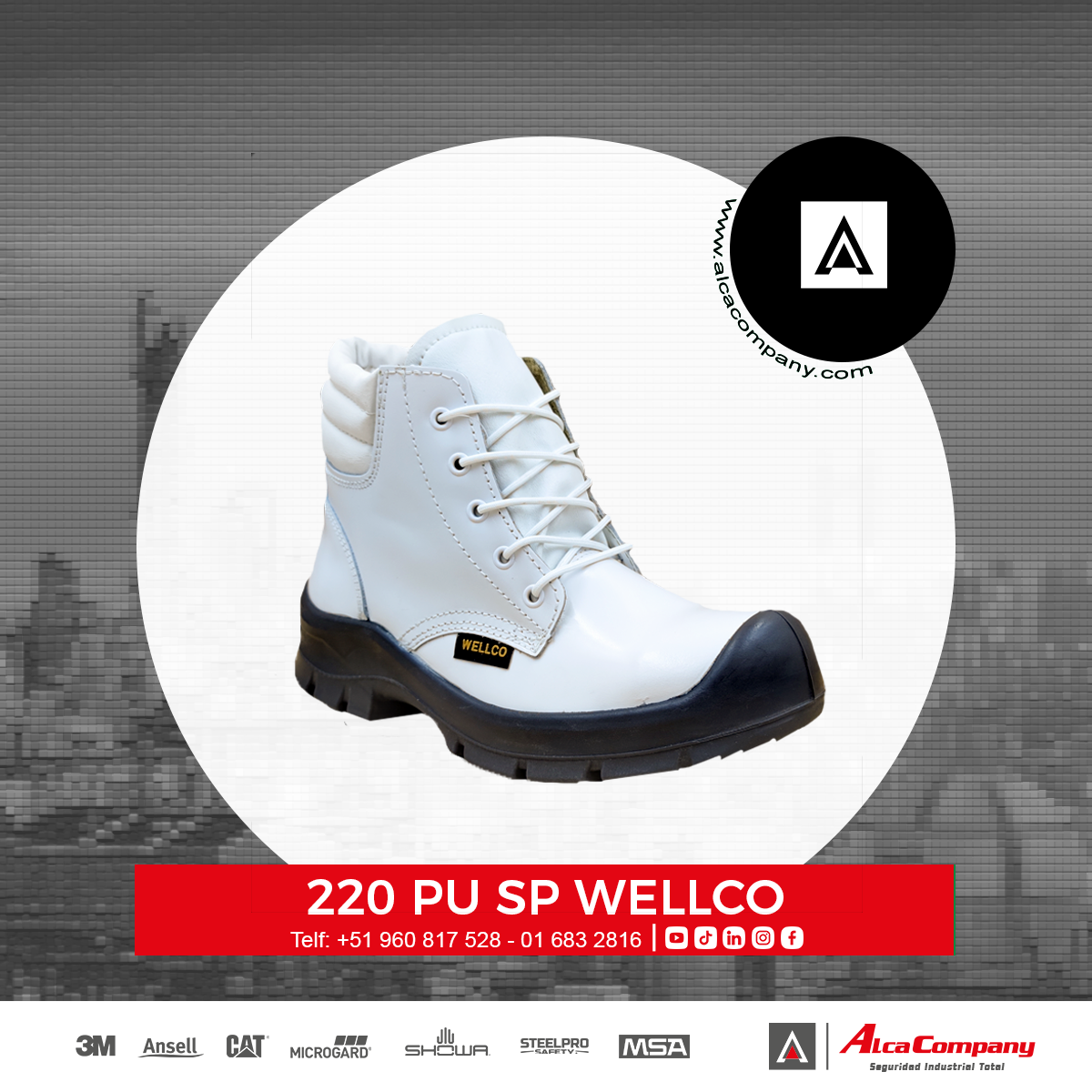 Botín blanco 220 PU SP WELLCO 1 Botín blanco 220 PU SP WELLCO