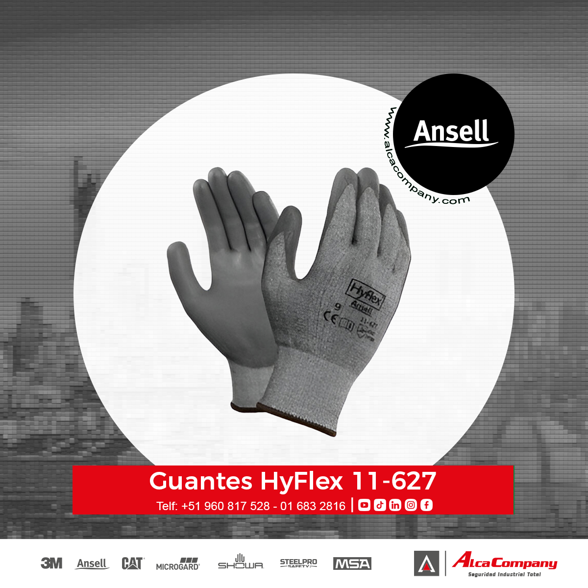 Guantes HyFlex 11-627 1 Guantes HyFlex 11-627