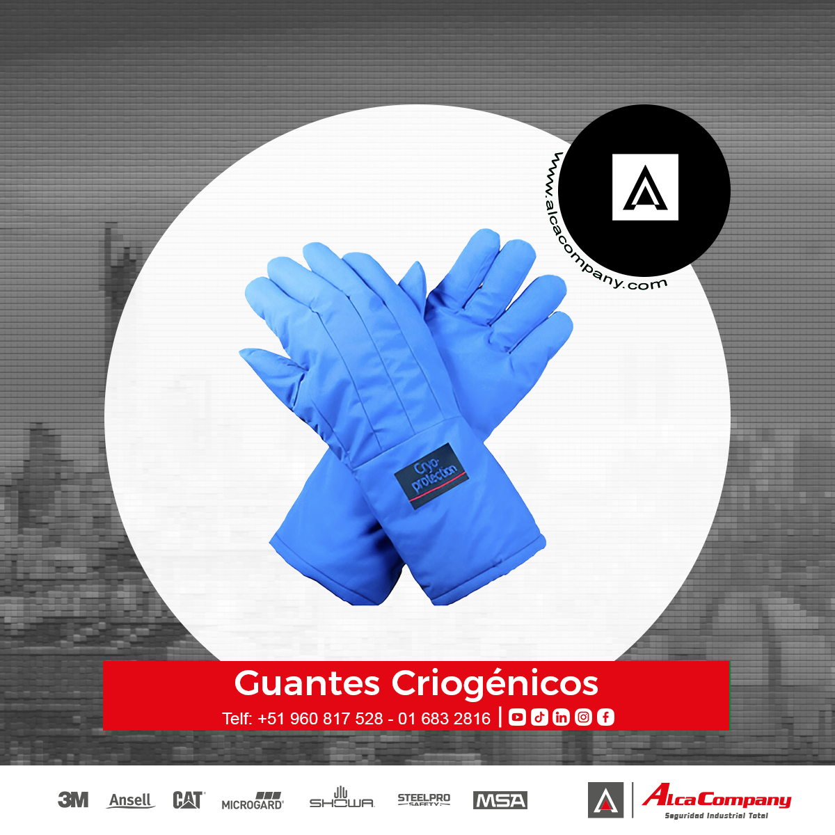 Guantes Criogénicos 38 cm 1 Guantes Criogénicos 38 cm