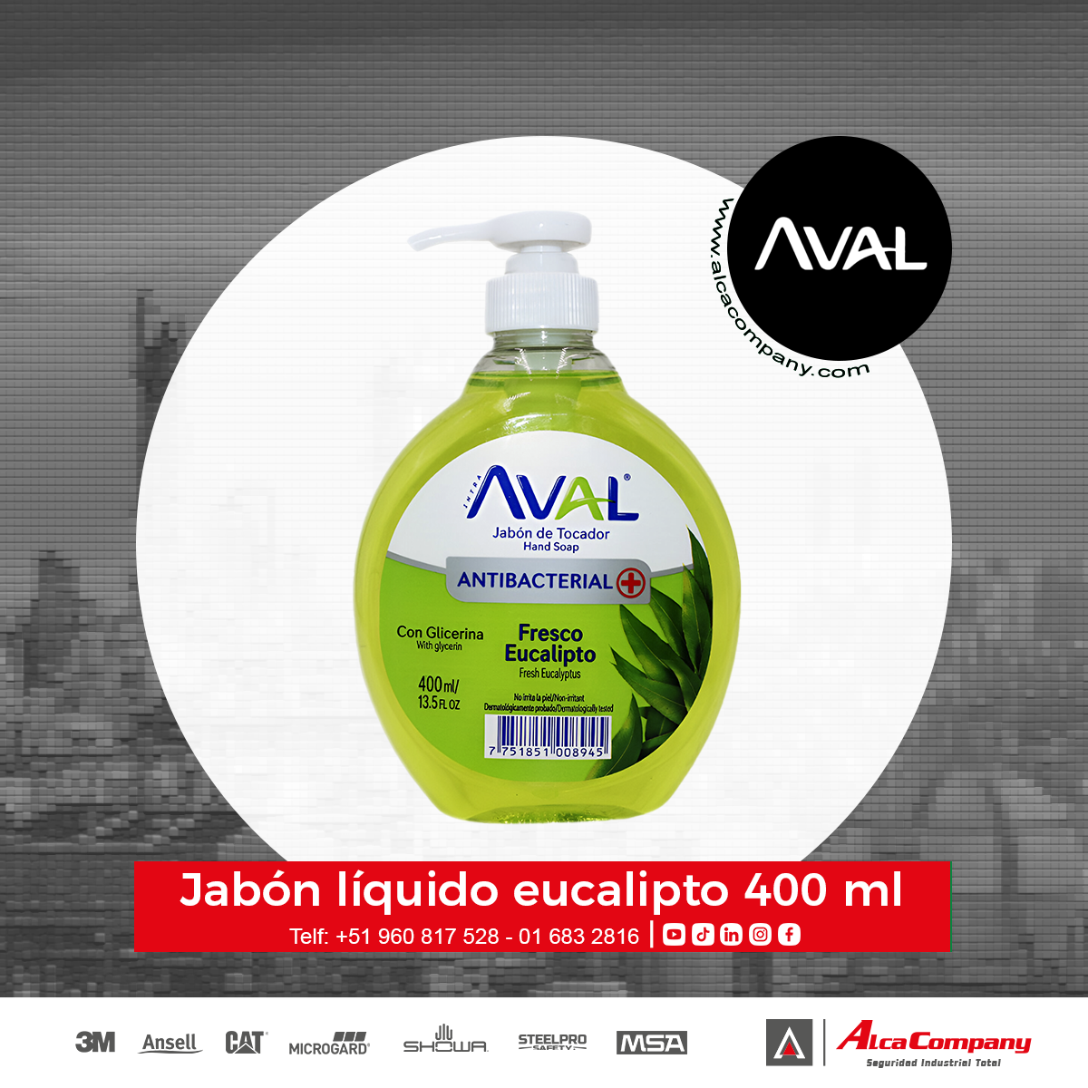Jabón líquido eucalipto AVAL 1 Jabón líquido eucalipto AVAL