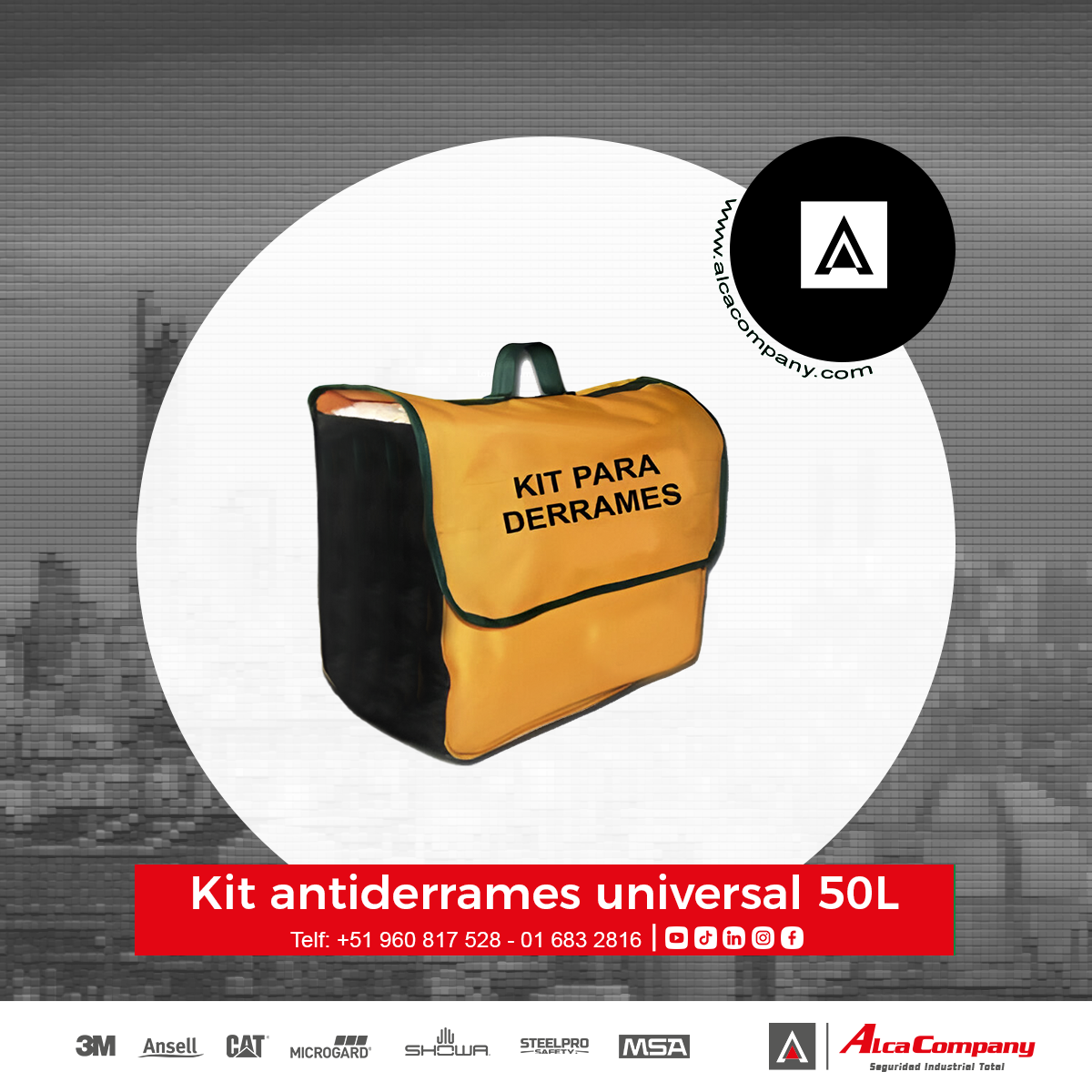 Kit antiderrames universal 50L 1 Kit antiderrames universal 50L
